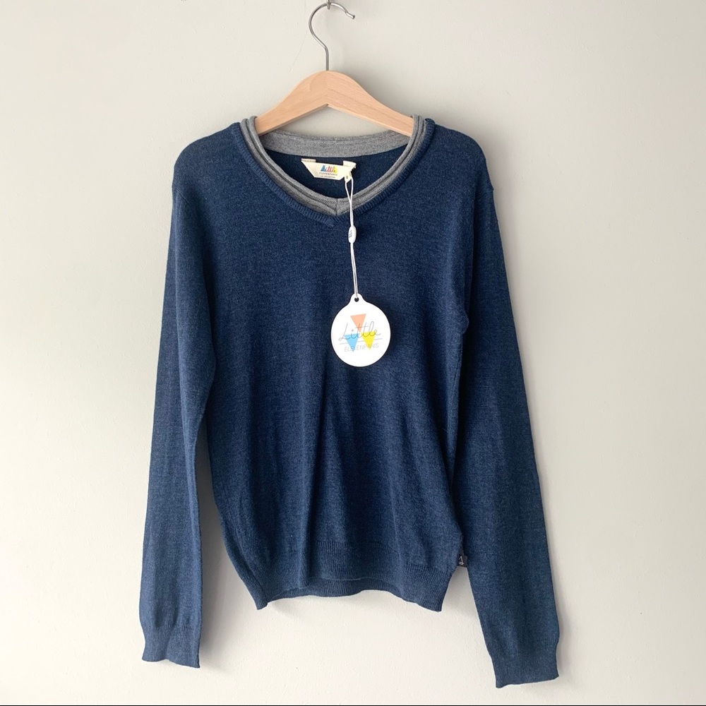 Little Eleven Paris V-Neck Sweater